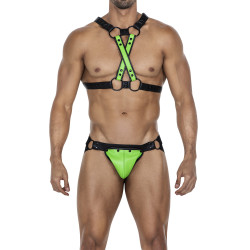 CUT4MEN Jockstrap Snap Noir-Vert